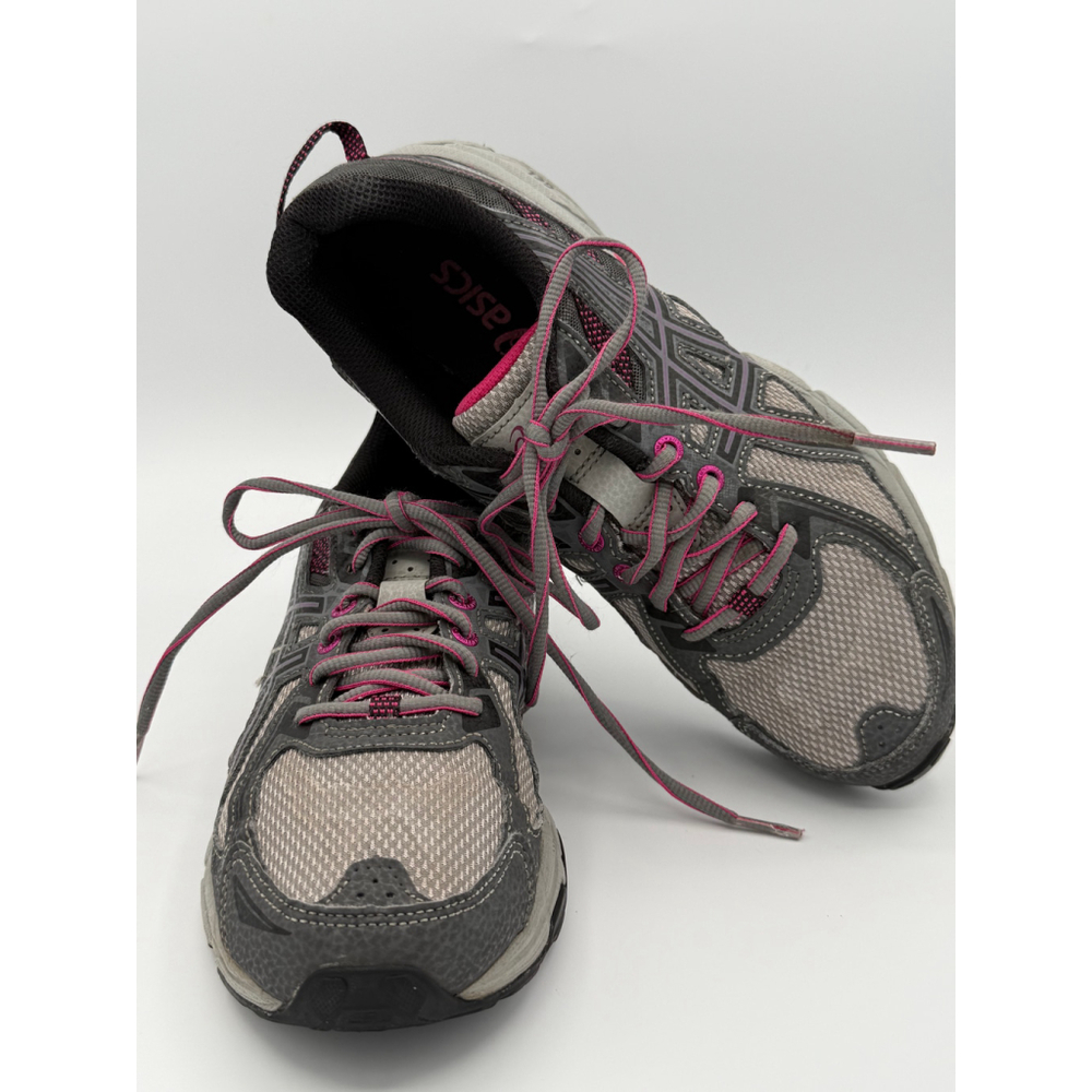 ASICS Gel-Venture 6 Gray Pink Women’s Running Shoes Size 8.5 Trail Sneakers